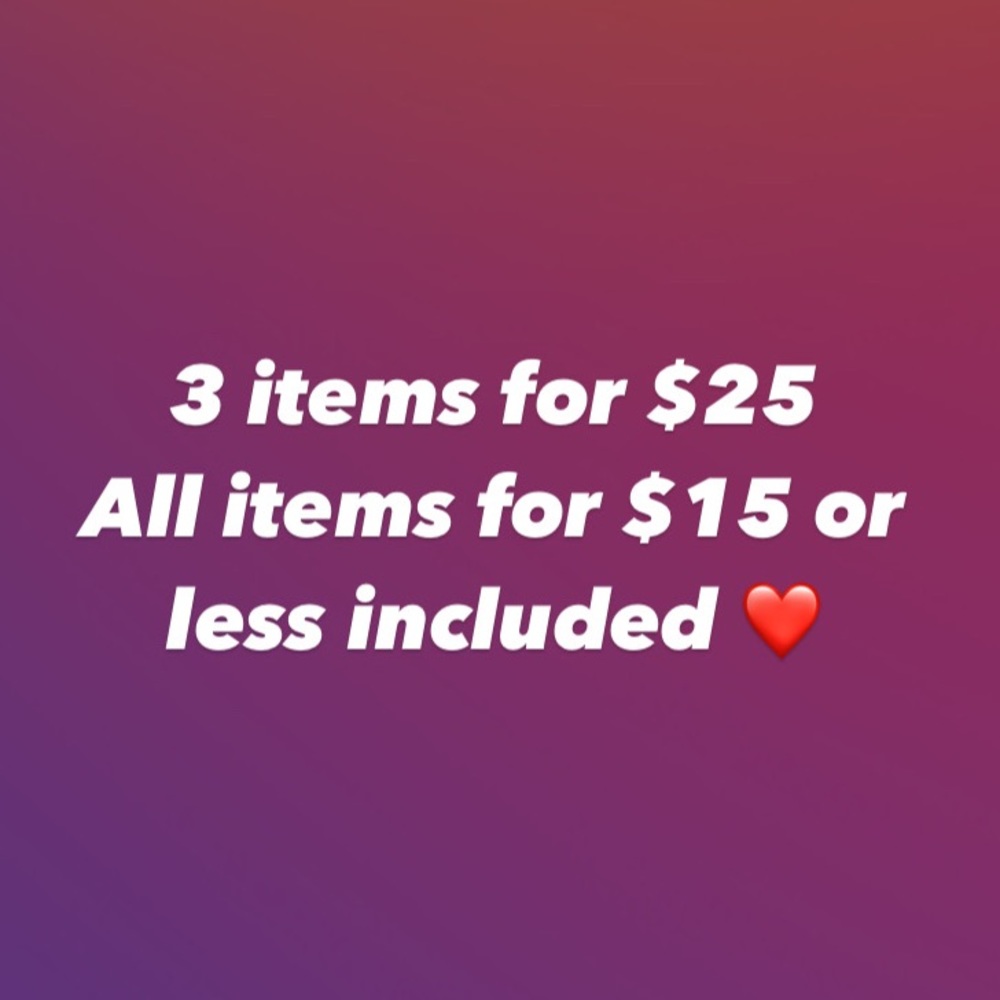 3/$25 Sale! Brandy, urban, free people